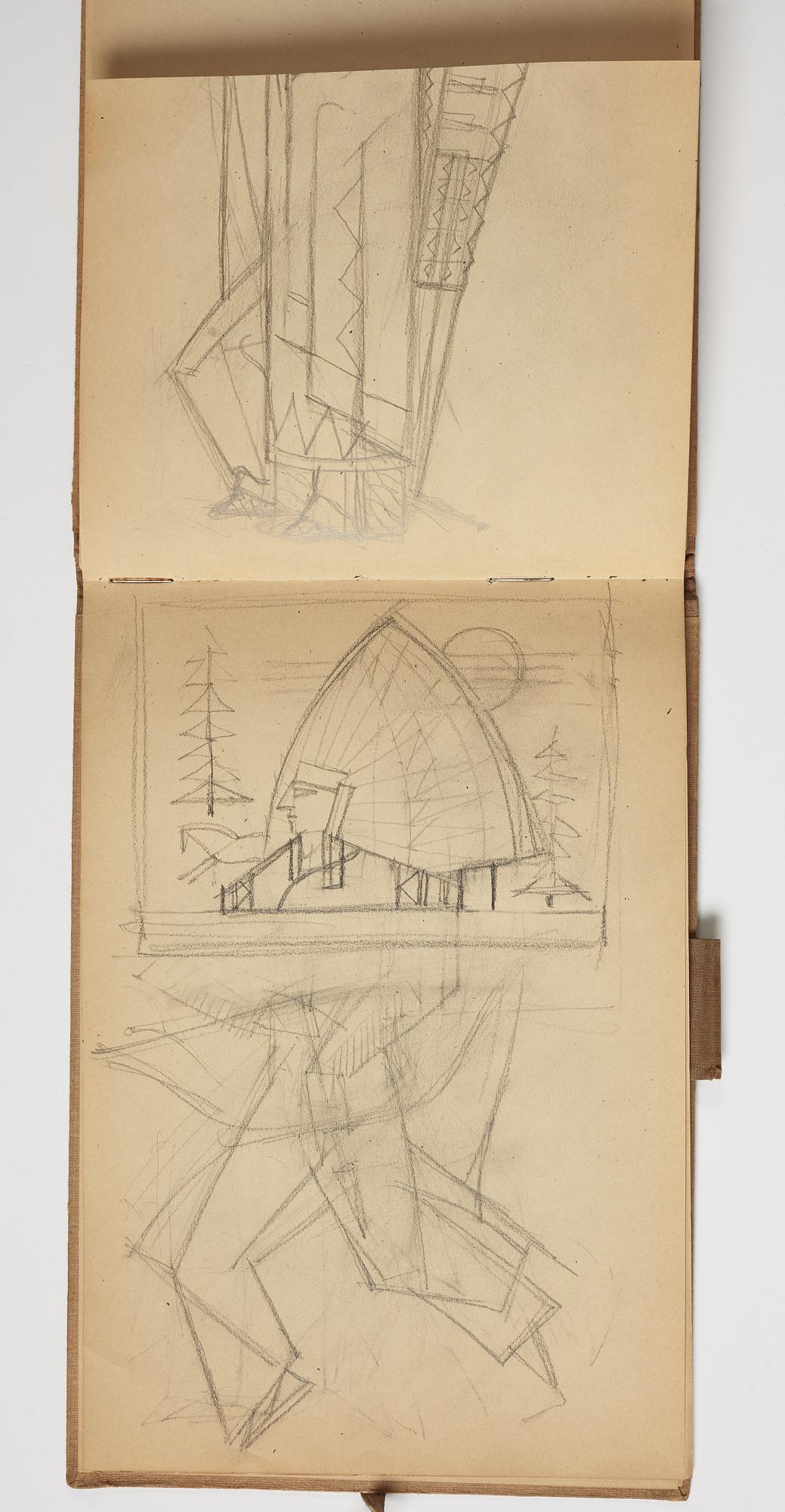 GÖSTA ADRIAN-NILSSON, sketchpad, 1920/30's, by the artist's own hand inscribed GAN with indian ink on the cover.