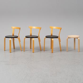 ALVAR AALTO, a five piece birch dining suite from Artek, Finland.