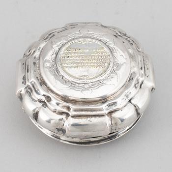Dosa, silver, ostämplad, Sverige 1700-tal.