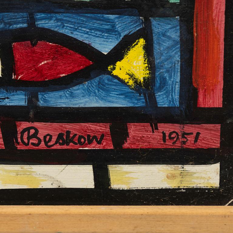 Bo Beskow, "Kristus stillar stormen".