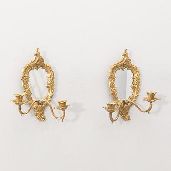 Mirror sconces, a pair, Rococo style, first half of the 20th century.
