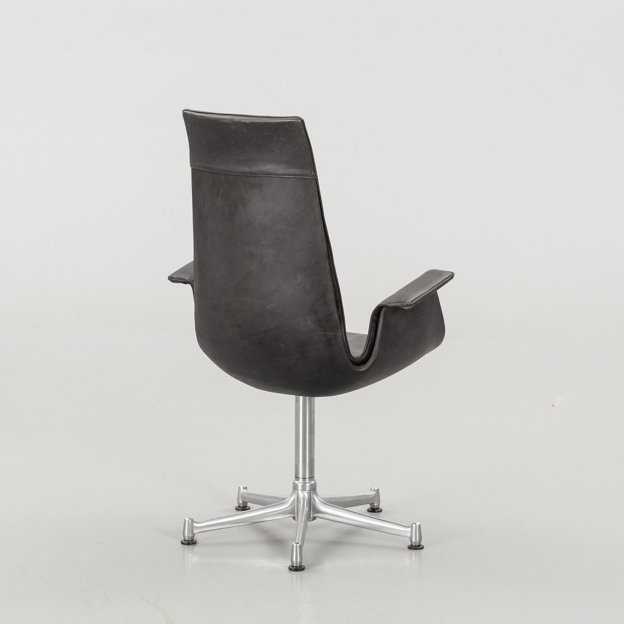 A ARMCHAIR "TULIP" BY PREBEN FABRICIUS & JÖRGEN KASTHOLM FOR KILL INTERNATIONAL DEUTSCHLAND 1960-70'S.