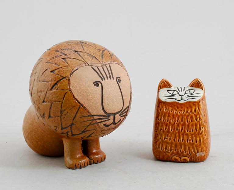 FIGURER, 2 st, stengods, Lisa Larson, Gustavsberg.