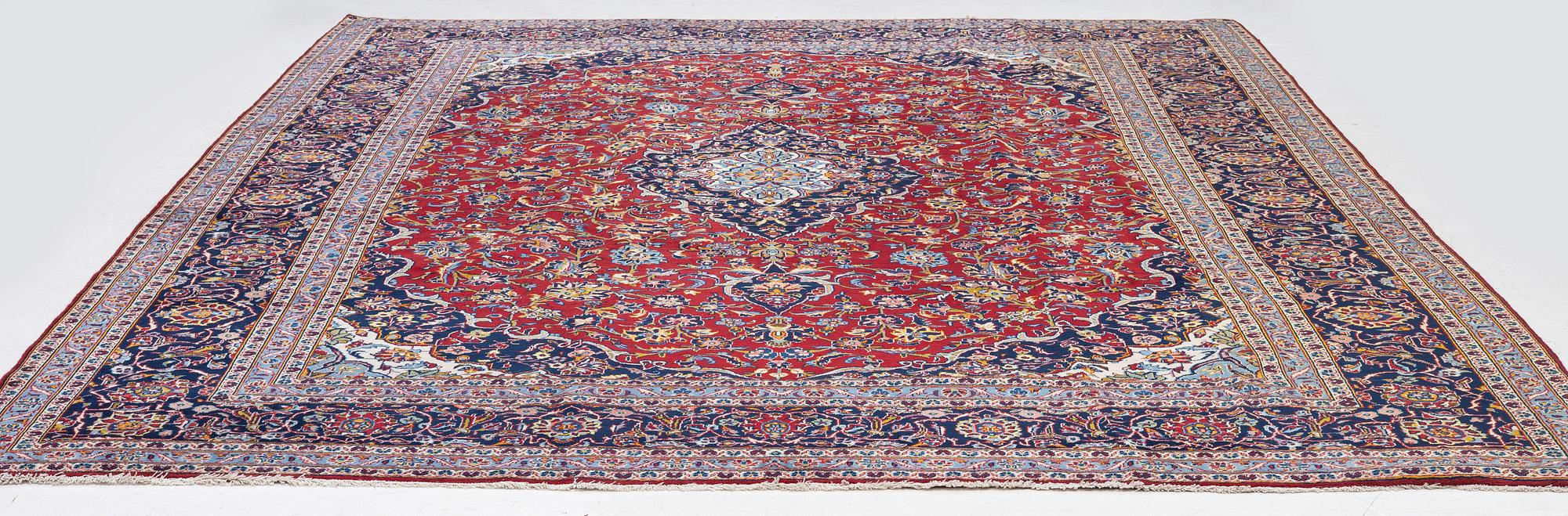 A Keshan carpet, c. 384 x 300 cm.