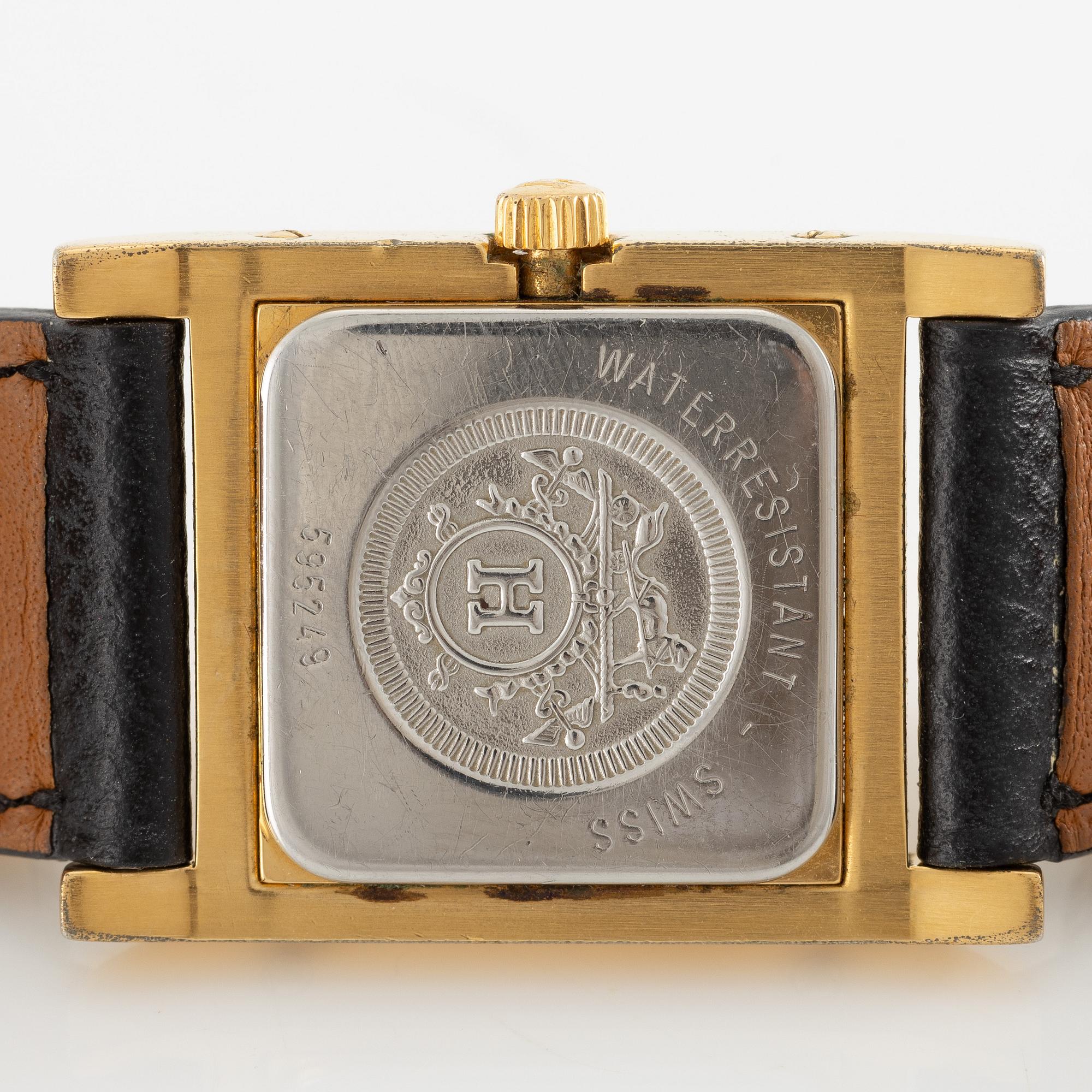 Hermès, Paris, Medor, armbandsur, 23 x 23 (32) mm.