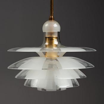 Poul Henningsen, a "Septima 4" ceiling light, Louis Poulsen, Denmark ca 1931.