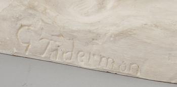 SKULPTUR, gips, signerad Tiderman, 1900-tal.
