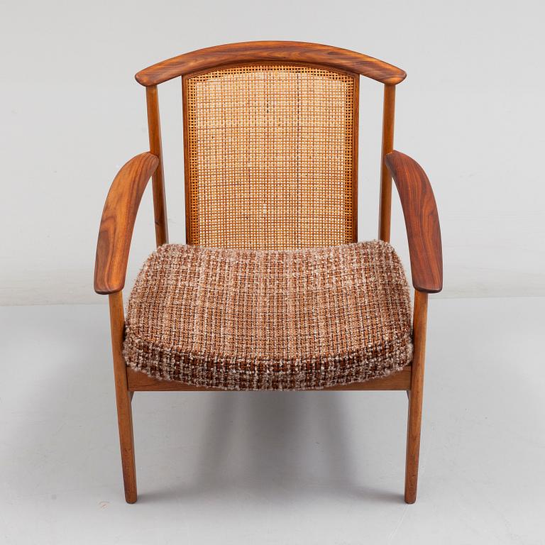 FOLKE OHLSSON, a teak and rattan easy chair from 1960's.