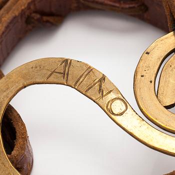 Alexander Calder, belt buckle with leather strap 1938.