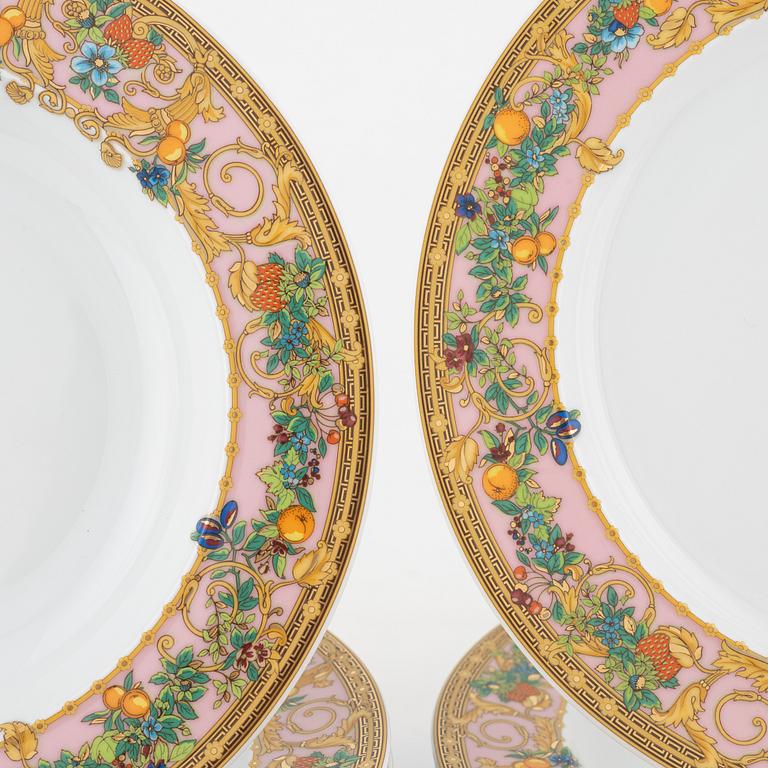 Versace, service parts, 12 pieces, "Le Jardin de Versace", porcelain, Rosenthal, Germany.