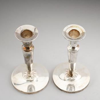 LJUSSTAKAR, 1 par, silver, Ceson, Stockholm 1978.
