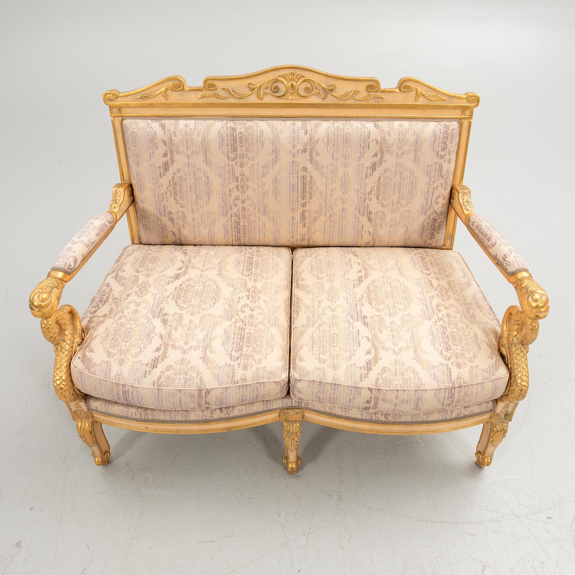 Soffa, empirestil, 1900-talets första hälft.