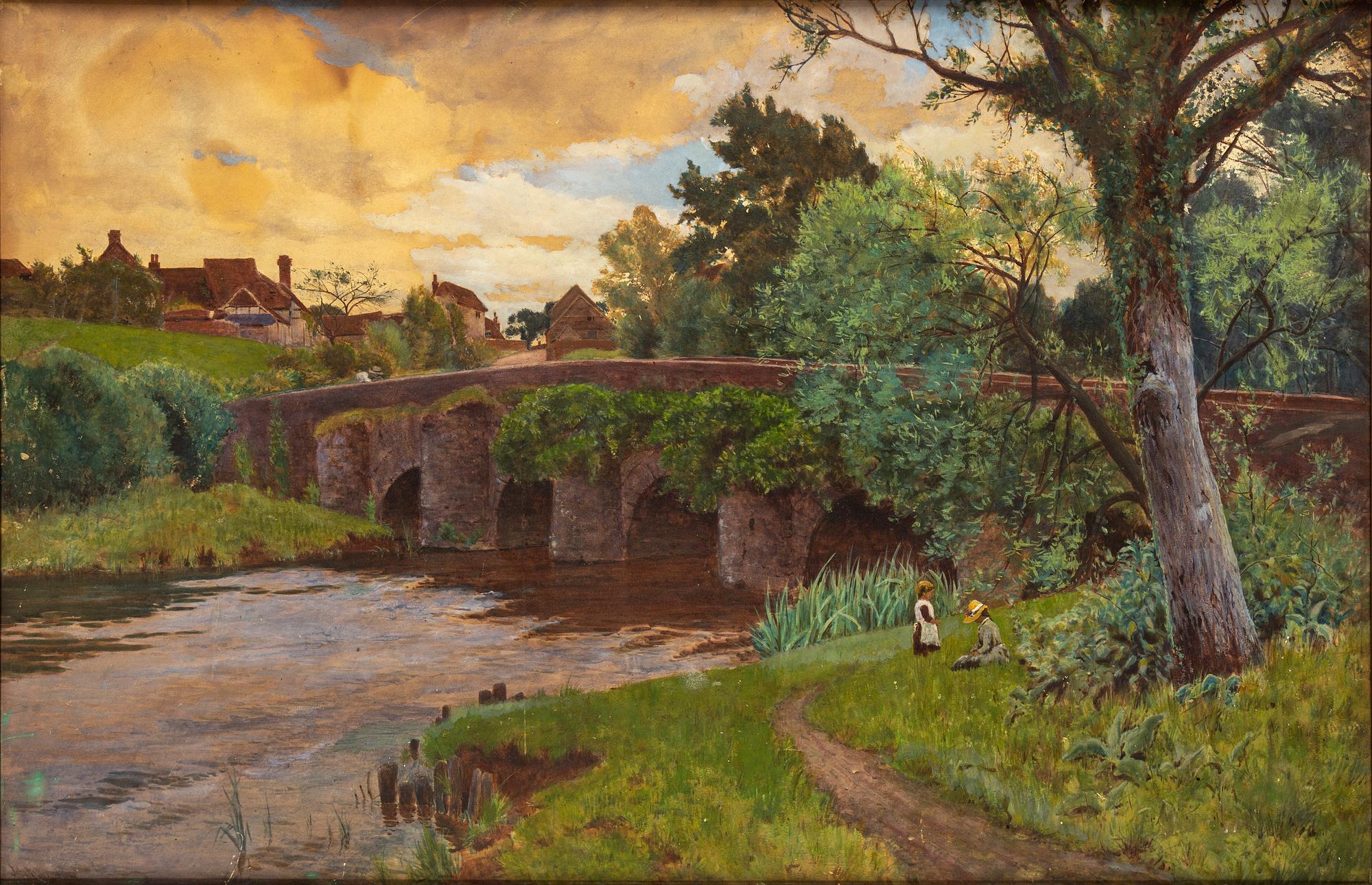 OKÄND KONSTNÄR, England, 1800/1900-tal. akvarell, signerad och daterad 1881.