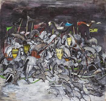 676. Staffan Hallström, "Gunghästar i batalj".
