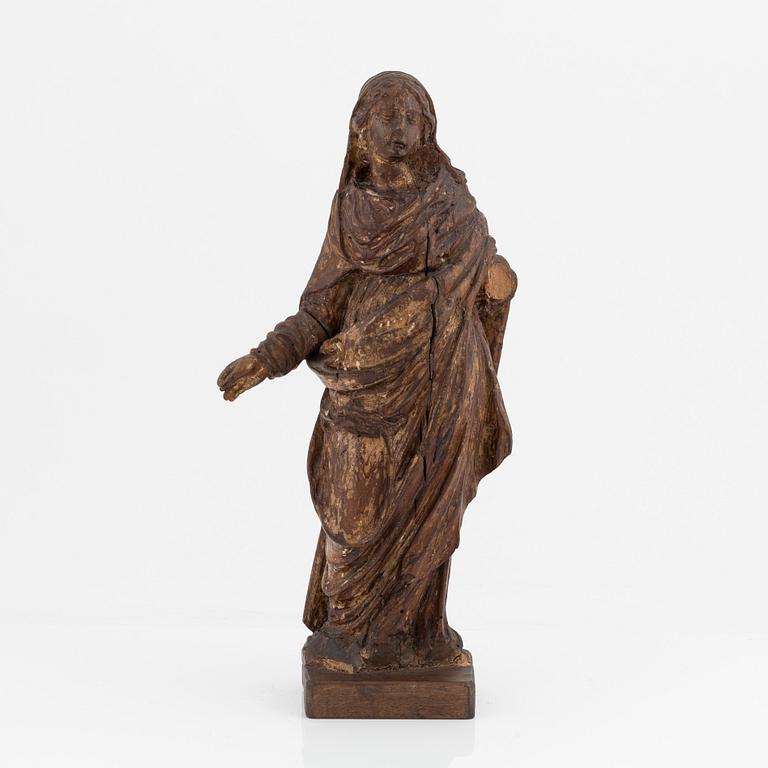 A wooden sculpture, 18th century.