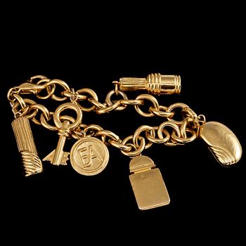 BERLOCKARMBAND, gulmetall, Elizabeth Arden, sekelskifte 1900/2000-tal.