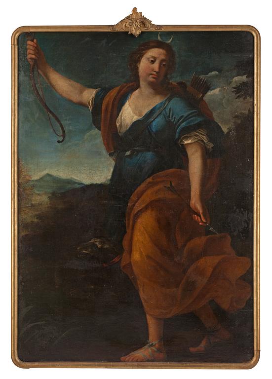 Giovanni Domenico Cerrini ("Il Cavaliere Perugino") Circle of, Diana, the hunting goddess.