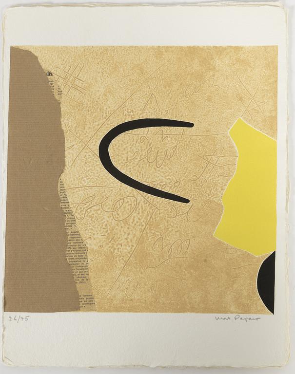 Max Papart, portfolio with 3 etchings in colour, signed 26/75.