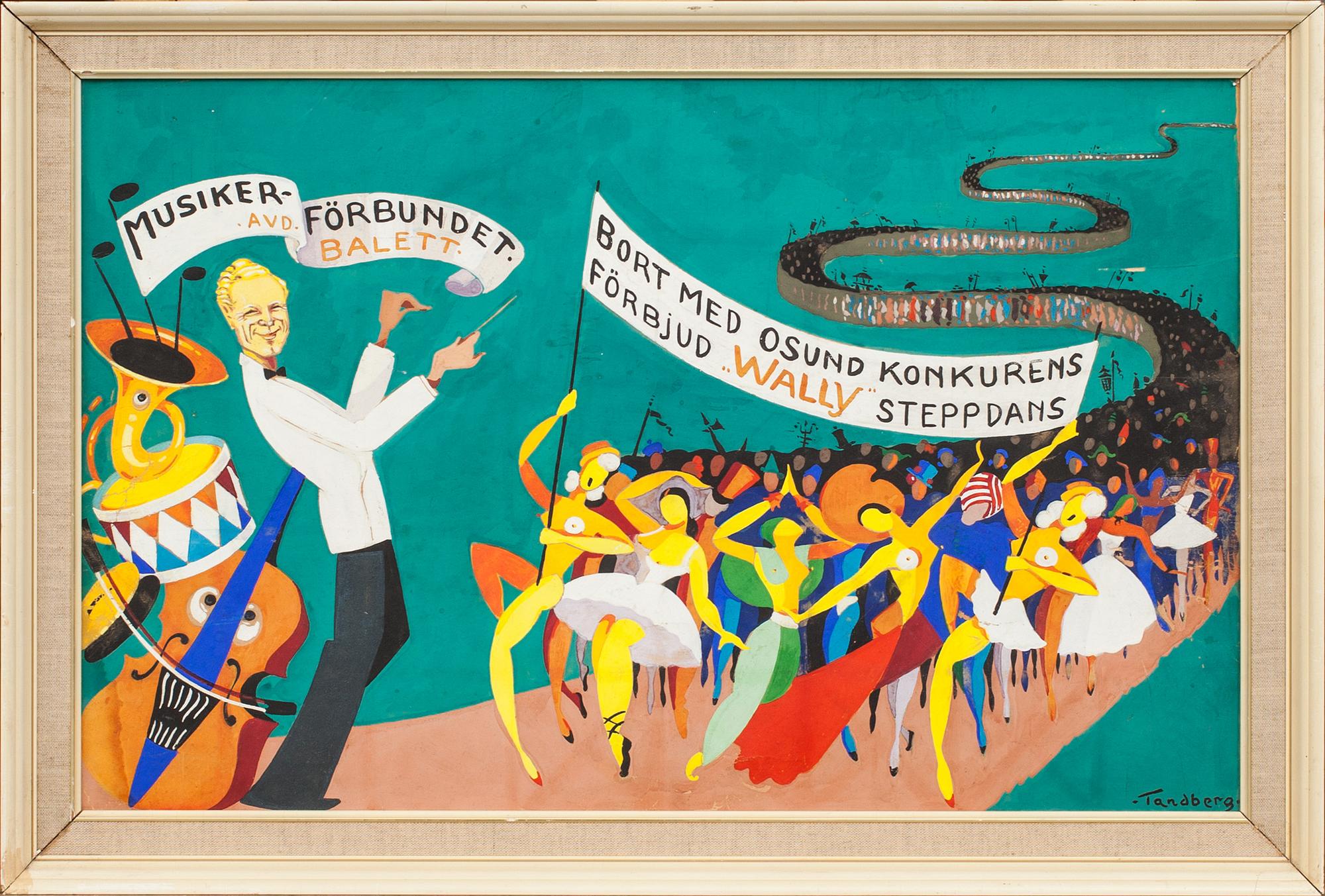 GUNNAR TANDBERG,gouache, signerad.