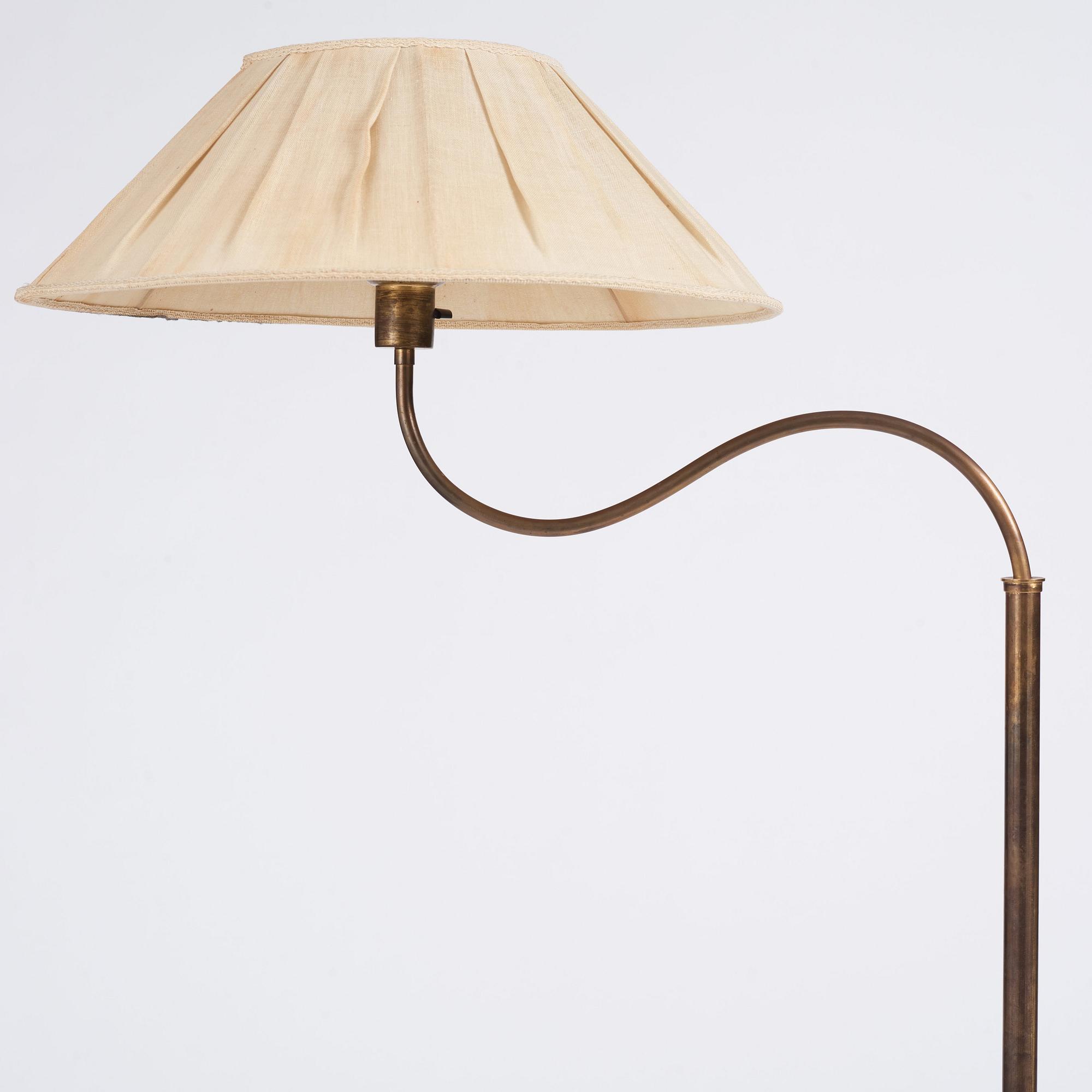 Harald Notini, a floor lamp, model '15334', Arvid Böhlmarks Lampfabrik, Sweden, 1940s.