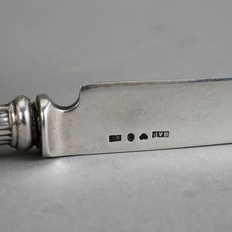 KNIVAR, silver, 12+5 st, "Empire", CG Hallberg, Stockholm, 1910.