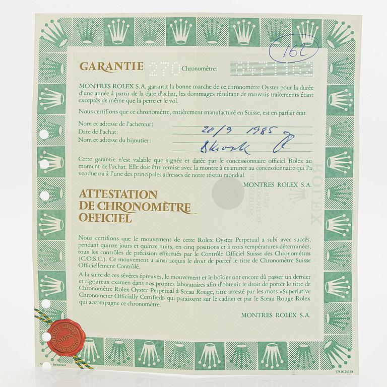 Rolex, Day-Date, ca 1985.