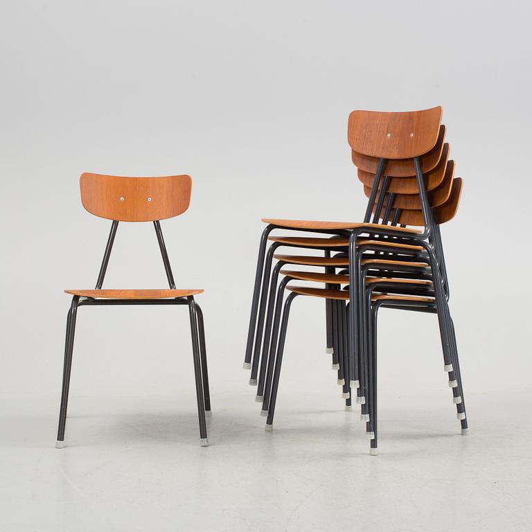 A set of six mod 20th century chairs.