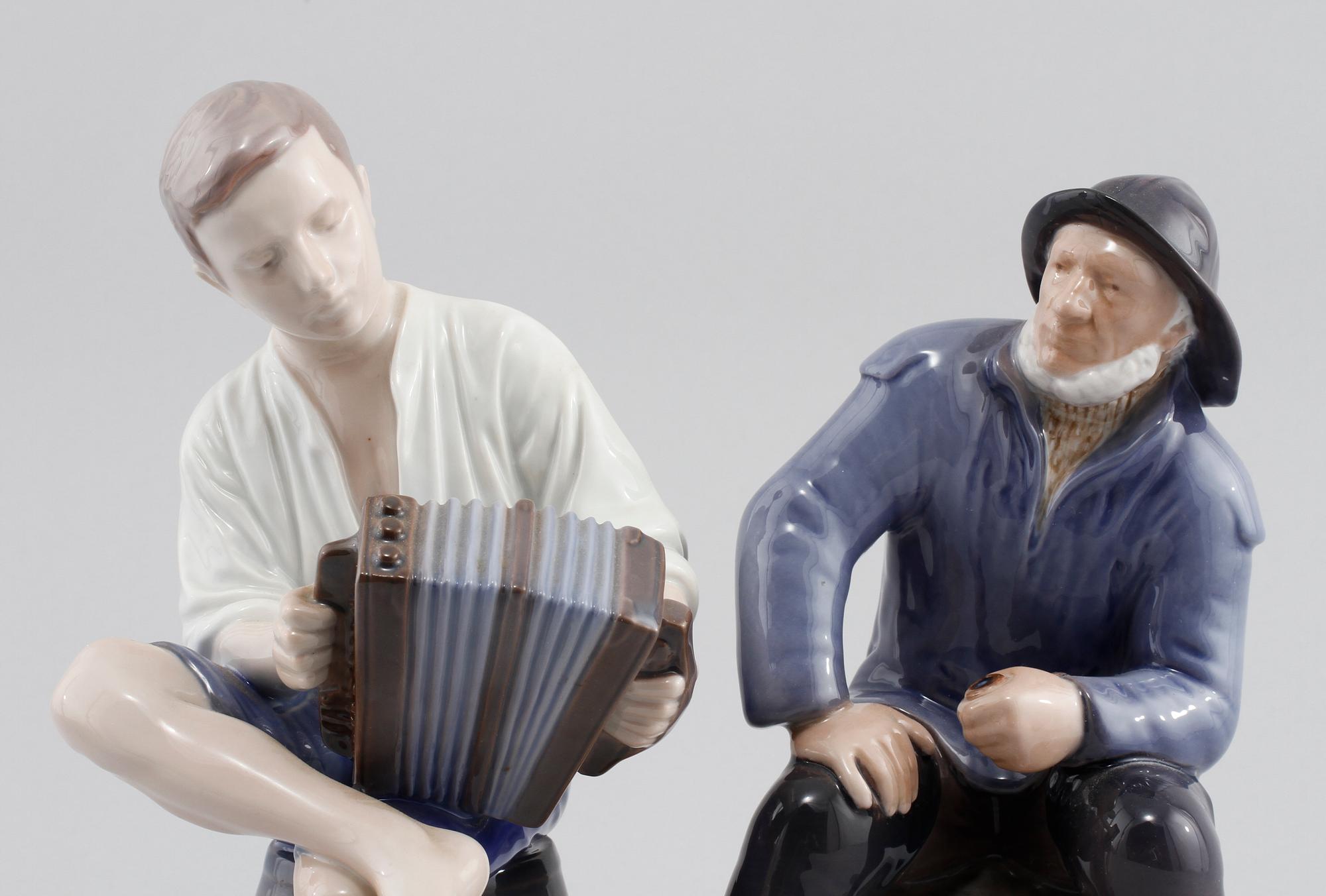 FIGURINER, 2 st, porslin, Bing & Gröndahl, 1900-talets andra hälft.