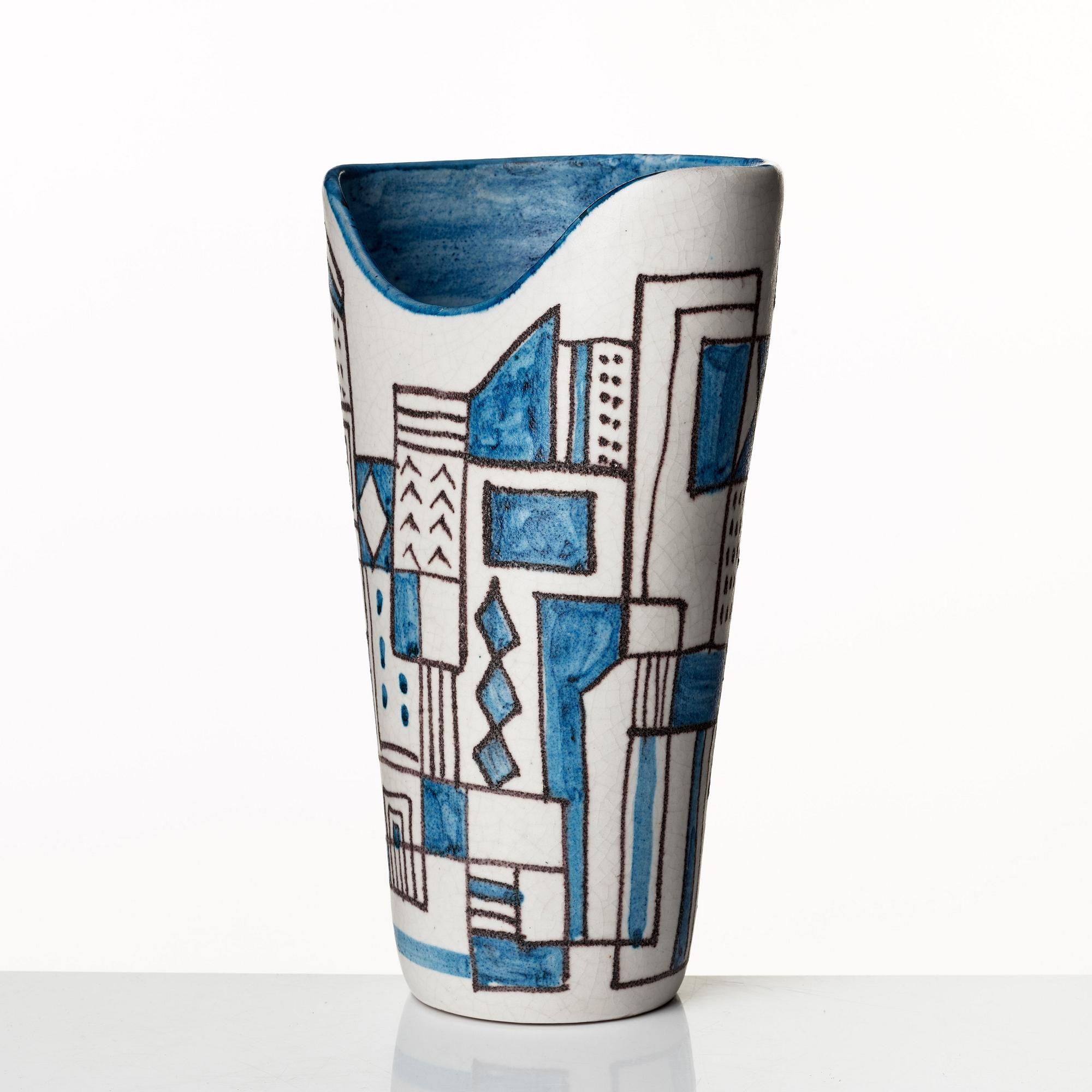 Guido Gambone, a glazed ceramic vase, Italy 1950's.