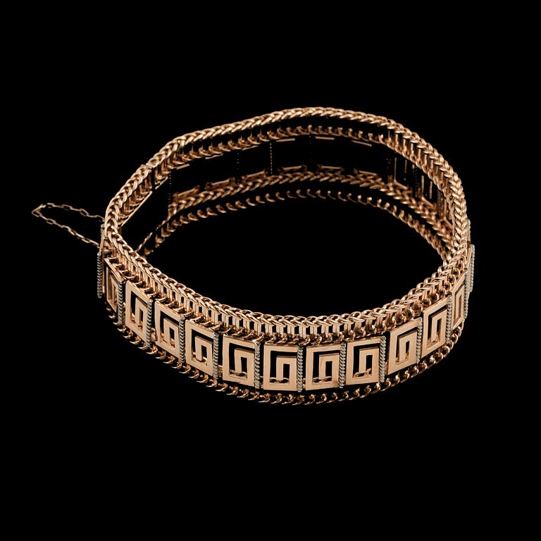 ARMBAND, 18k guld. Vikt 41,8g.