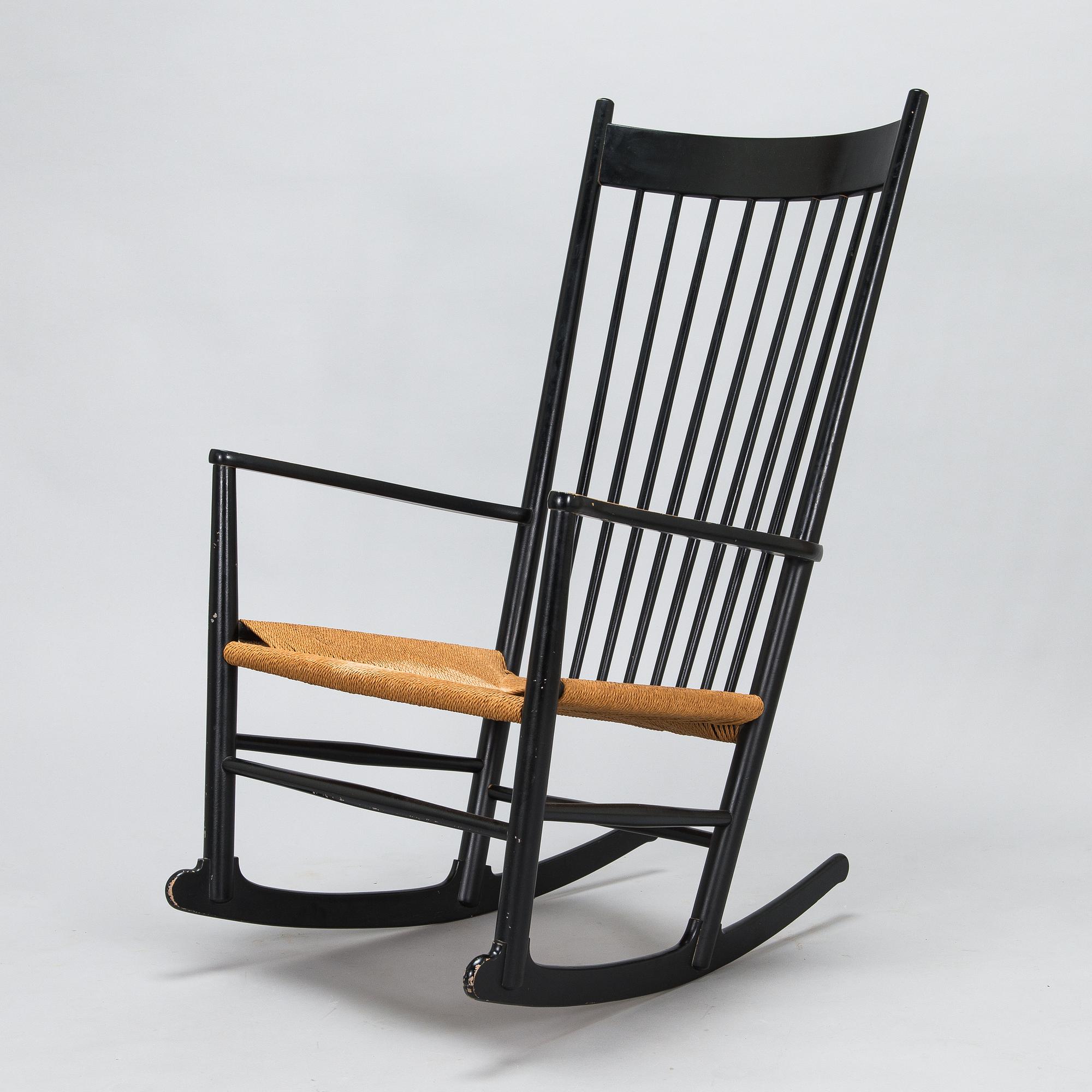 Hans J Wegner, a mid-20th-century 'J16' rocking chair, Denmark.