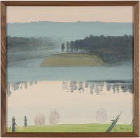 Vera Frisén, Twilight over a Mirror-Calm Lake, Kolksele.