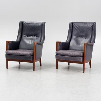 Karl Erik Ekselius, fåtöljer, ett par, JOC, Vetlanda, 1960-tal.