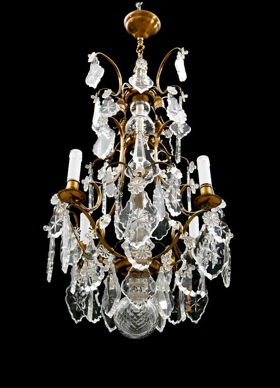 LJUSKRONA, barockstil, 1900-talets första hälft. Höjd ca 75 cm.