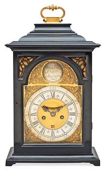 576. A Swedish late Baroque striking bracket clock with verge escapement by V. Schultz (clockmaker in Stockholm 1728-64).