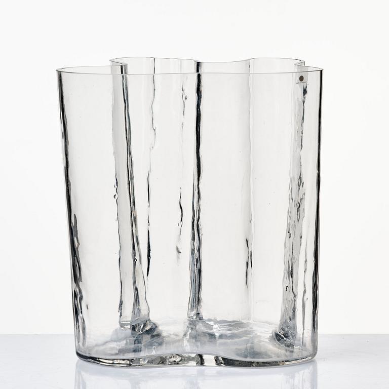 Alvar Aalto, a clear glass vase, Iittala, Finland probably 1960'-70's, model 3031.