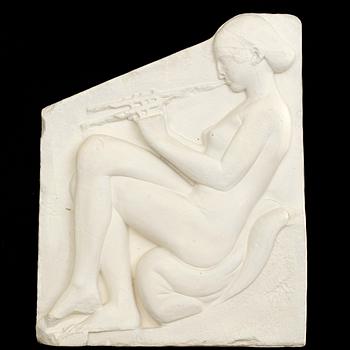 VÄGGRELIEF, gips, 1900-tal.