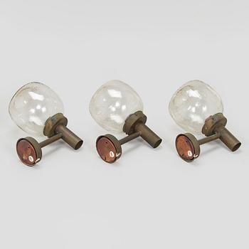 Lisa Johansson-Pape, A set of three 1970s outdoor wall lights '140-015' for Stockmann Orno.