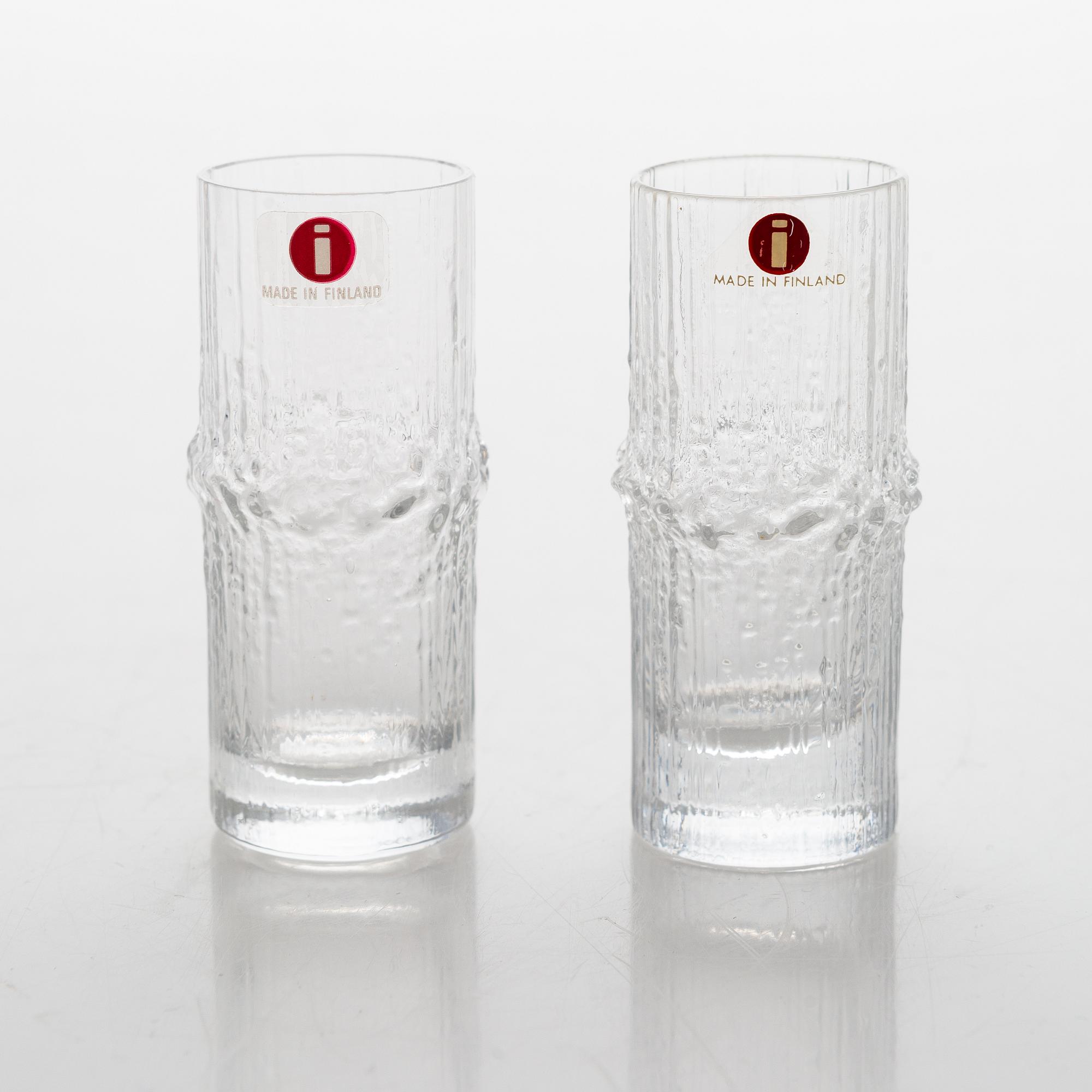 Tapio Wirkkala, A set of six 'Niva' snaps glasses. Original wooden