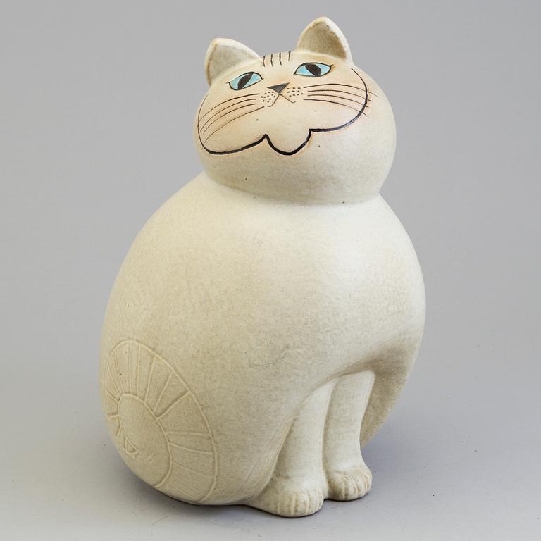 A stone wear 'Maxikatt' figurine by Lisa Larson for K-studion, Gustavsberg.