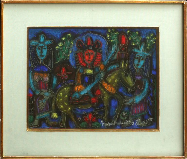 LOUIS MARCHAND DES RAUX, pastell, sign.