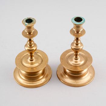 LJUSSTAKAR, 1 par, mässing, No 58, Skultuna, 1900-talets första hälft.