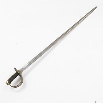 A Swedish cavalry sword with scabbard, 1893 pattern.