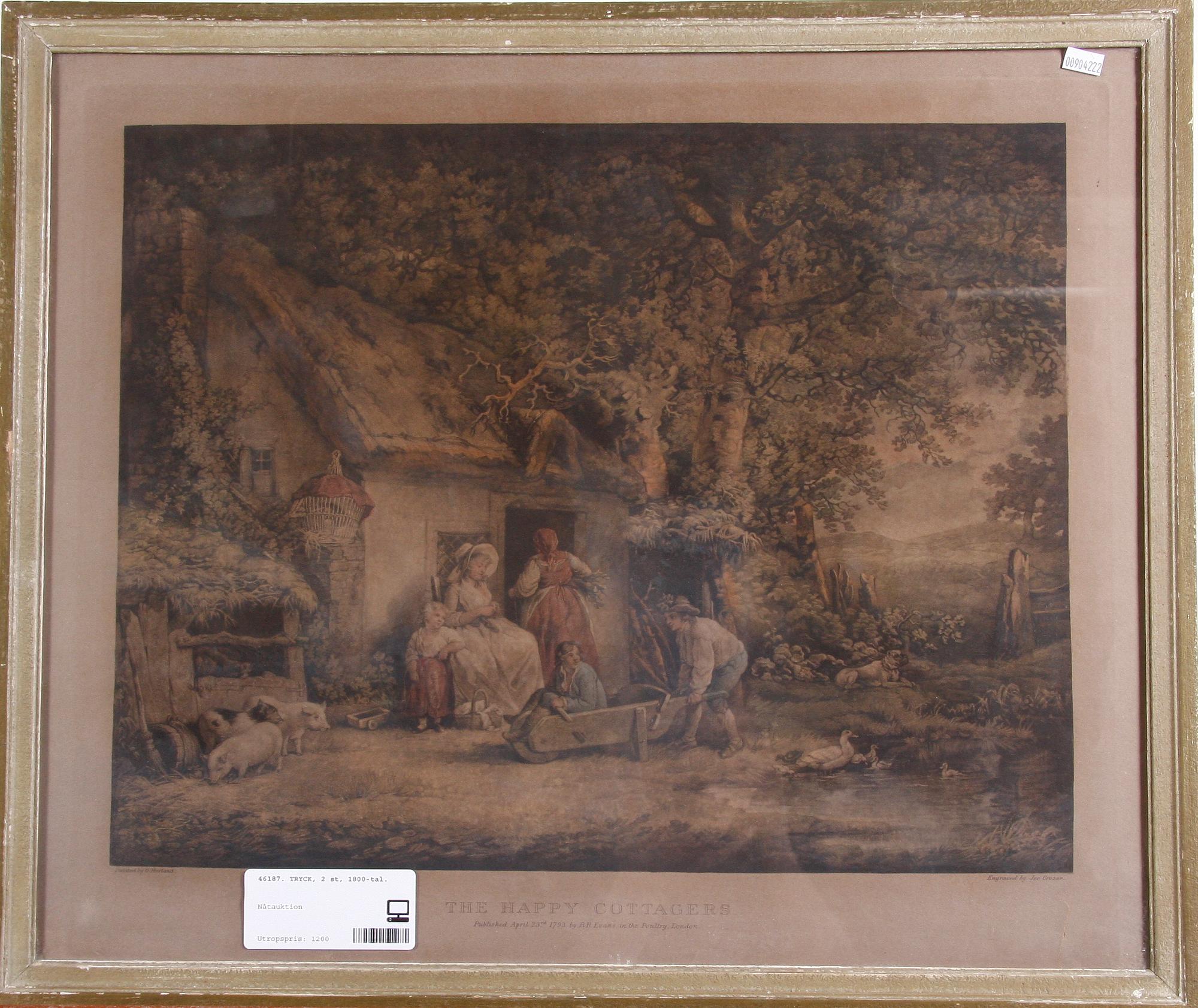 TRYCK, 2 st, 1800-tal.