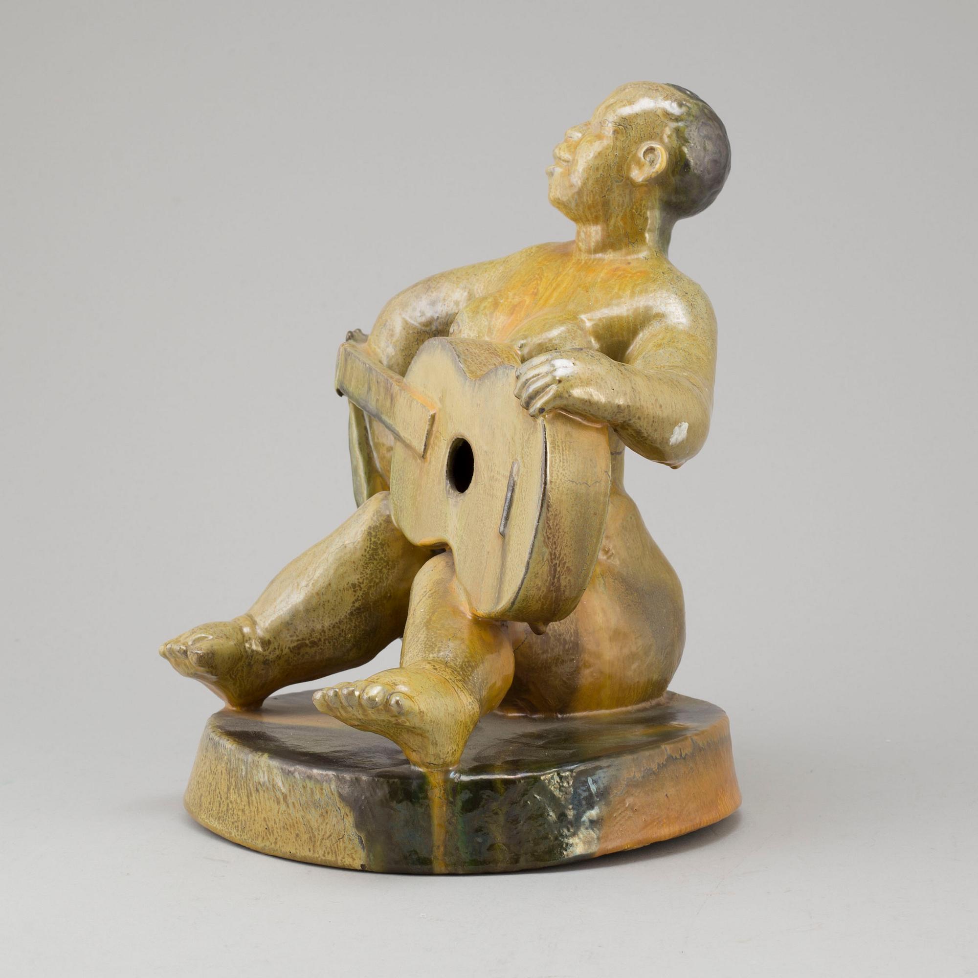 ALLAN EBELING, a sculpture, earthenware, signed A Ebeling and dated 1935.