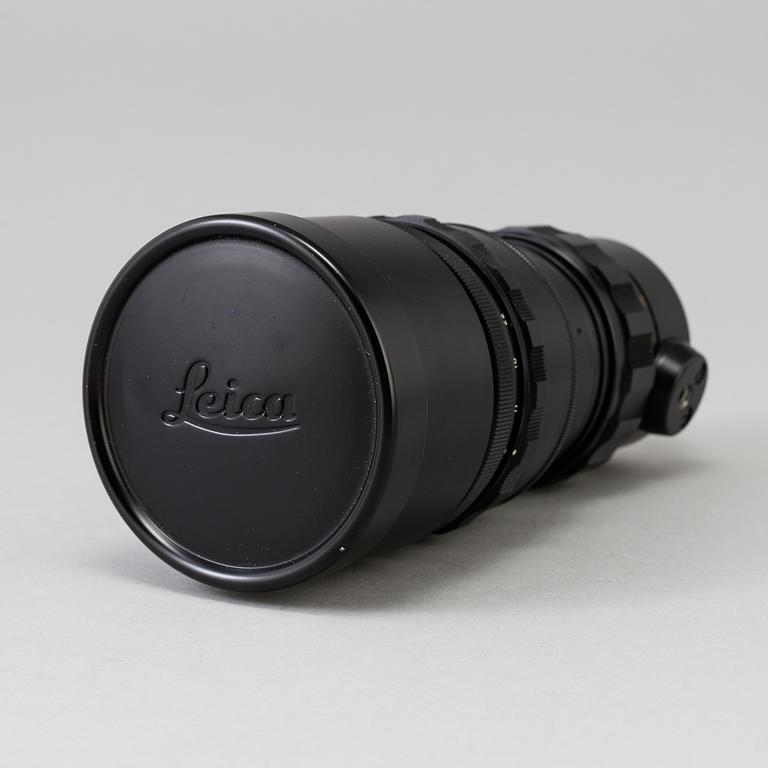 A black Leica Telyt 1:4,8/280 lens no 2298867, Leitz Canada.