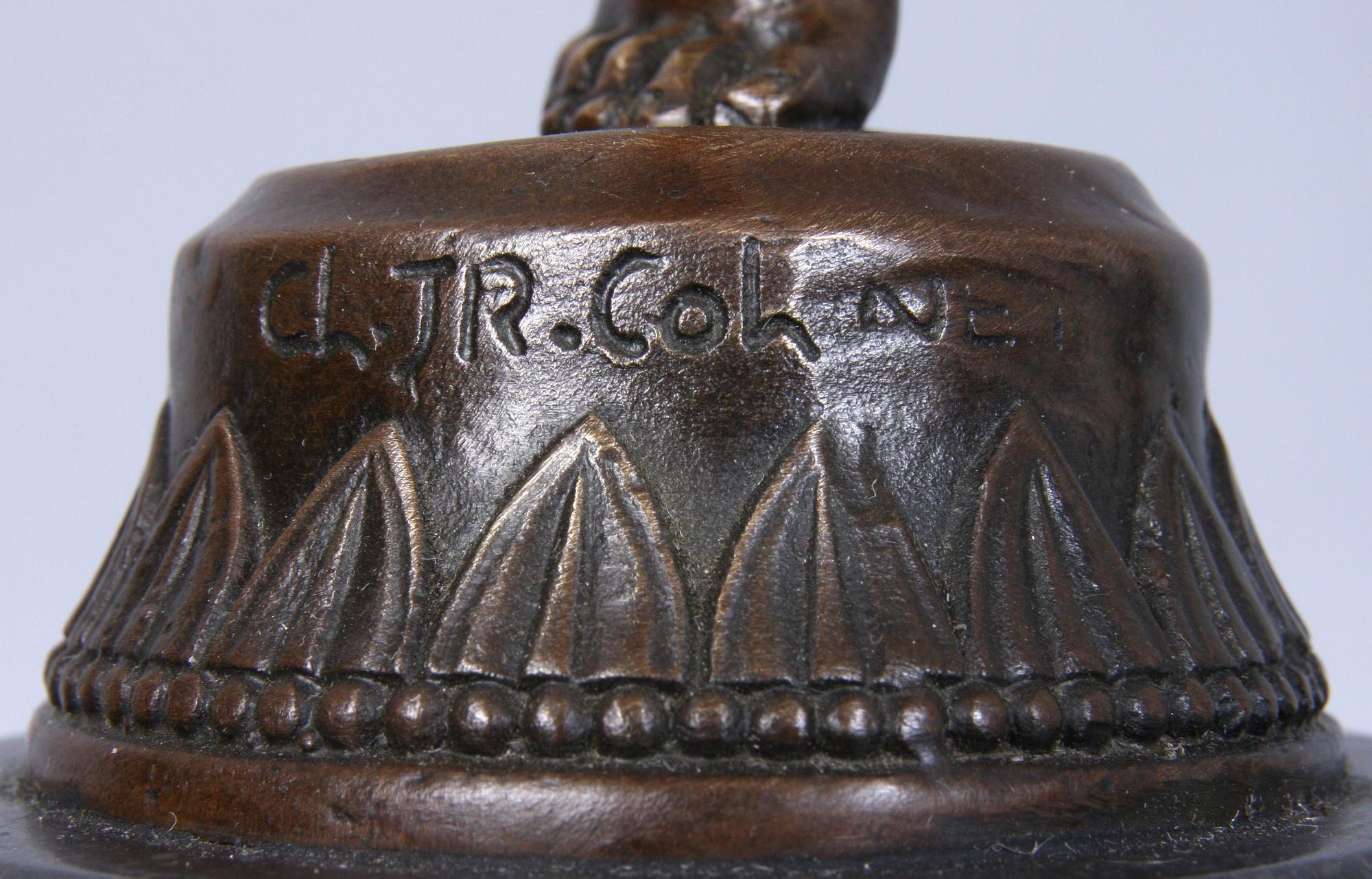 SKULPTUR, brons, märkt CL.JR. COLENEI, 2000-tal.