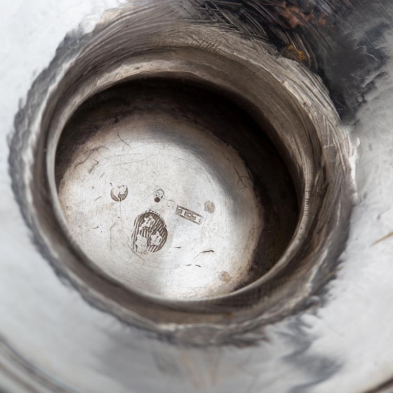 Lars Löfgren, Brännsvinsskål, silver, Hudiksvall (1797-1853).