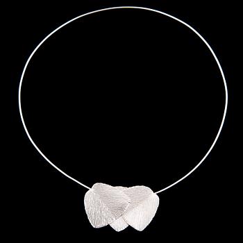 JAANA JUNKKAALA, NECKLACE and EARRINGS, "Serenity", silver. 2018.