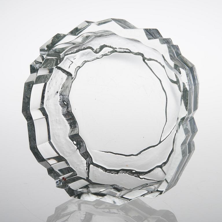 Lompolo Glass Bowl, signed Tapio Wirkkala -3560.